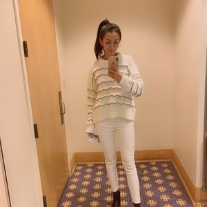 A cozy white sweater,bought from ZARA,almost new